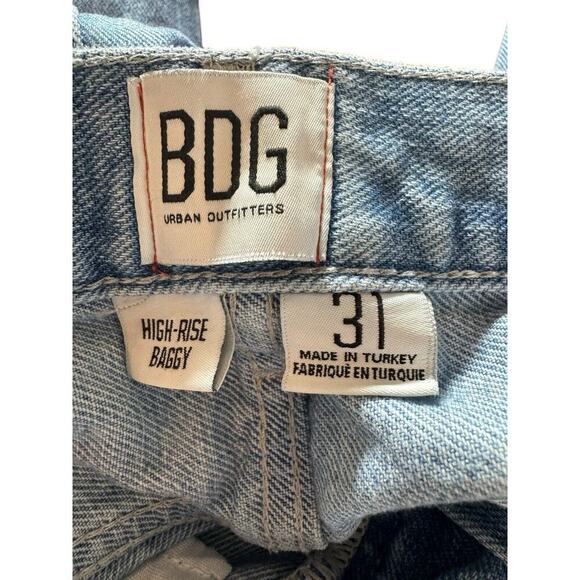 Urban Outfitters BDG Womens 31 High Rise Baggy Straight Leg Vintage Wash Jeans - Picture 3 of 13